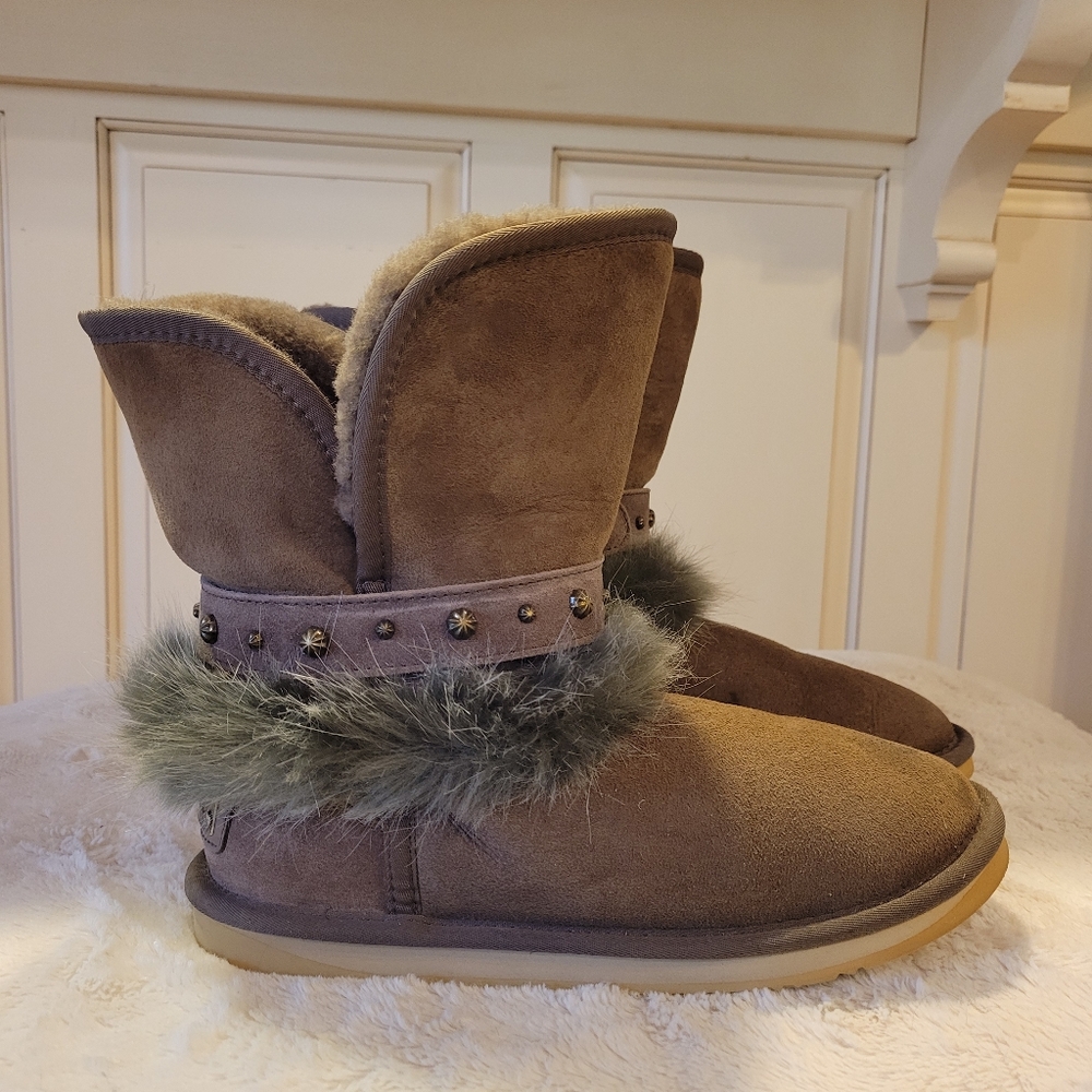 Australia Luxe Hatchet Short Boot Suede Rabbit Fur Designer 1120-2021